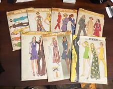 Lot of 7 Early 1970s Simplicity Sewing Patterns Misses Size 16 picture