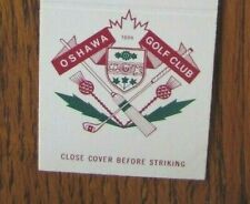 GOLF & CURLING: OSHAWA GOLF CLUB (ONTARIO) (SPORTS) (MATCHBOOK MATCHCOVER) -F11 picture