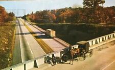 Vintage Pennsylvania Turnpike Postcard 1961  Amish 1a picture