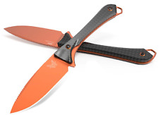 Benchmade Altitude Fixed Blade Knife Orange Cerakote Carbon Fiber (3.08