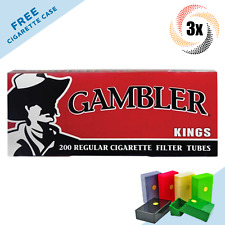 3x Boxes Gambler Full Flavor King Size ( 600 Tubes ) Cigarette Tobacco RYO picture