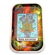 The Stoner Tarot Card Metal Rolling Tray - 11.25