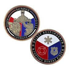 First Responder Challenge Coin SWAT EMT FIREFIGHTER Collectible Medallion Gift picture