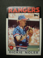 1986 TOPPS #388 NOLES RANGERS  signed picture