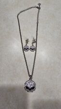 Harley Davidson WILLIE G BLING/Crystal's  necklace And Post Earring Set picture