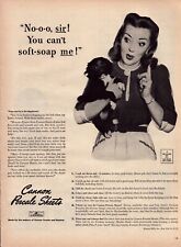 1944 Cannon Percale Sheets Vintage Print Ad WWII Era Puppy Cocker Spaniel picture