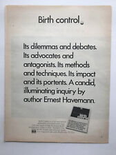 1967 Birth Control Time Life Book By Ernest Havemann Vintage Print Ad picture