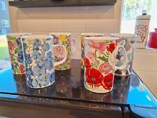 Set Of 6 Floral Caroline Bessey Dunoon Coffee Cups 4.5