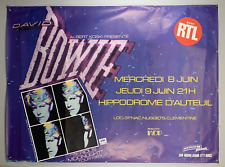 David Bowie Poster Original Promo Serious Moonlight Tour Auteuil France 1983  picture
