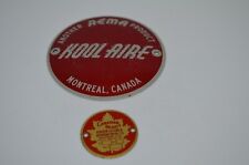 Kool-Aire Canadian Beauty Refrigeration Product Tags Metal REMA Renfrew Vtg  picture