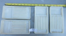 Lot Of 4 VINTAGE 1950s DENTAL MILK GLASS INSTRUMENT TRAYS #18 picture