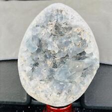 Natural Beautiful Blue Celestite Crystal Geode Cave Mineral Specimen Aura 11.1LB picture