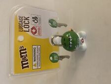 M&M's World Character Green Luggage Lock With 2 Keys New Sealed picture