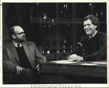 1982 Press Photo John Erlichman & Host David Letterman on 