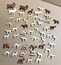 Lot of 50 Vintage Small Toy Farm Animal Sheep & Goats HO SCALE picture