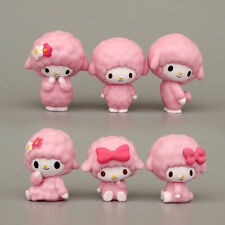 NEW 6pcs Cute My Melody Sweet Pink Sheep Figure Toy Figurine Cake Toppers Decor picture