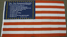 3X5 10 COMMANDMENTS USA FLAG TEN BIBLE RELIGOUS US F009 picture