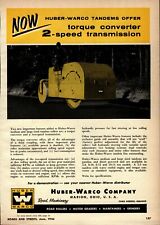 1956 Huber Warco Print Advertisement: Tandem Road Roller w 2 Speed Transmission picture