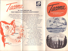 1959 TACOMA, WASHINGTON vintage tourism brochure EVERGREEN STATE with map inside picture