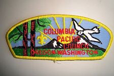 OA COLUMBIA PACIFIC COUNCIL SHOULDER PATCH CSP BIRD PLASTIC BACK SERVICE FLAP picture