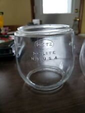 Vintage Dietz Clear Glass Lantern Globe Shade picture