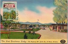 MESA, Arizona Postcard THE LOST DUTCHMAN LODGE Highway 87 Roadside Linen c1950s picture