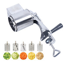 Manual Rotary Cheese Grater Vegetable Slicer Nut Grinder W/ 5 Blades picture