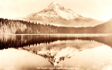 RPPC Mt. Hood From Lost Lake Oregon BEAUTIFUL VINTAGE Postcard AZO 1926-1940s  picture