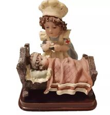 Handpainted Vintage Nurse Caring For A Child Figurine picture