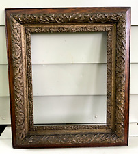 Large Antique Victorian Oak Gold Gesso Picture Wall Frame 16 x 20 (24.25x28.25) picture