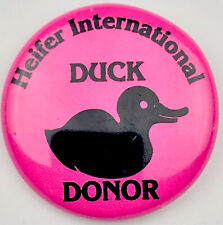 Heifer International Duck Donor Pin Button Pinback picture