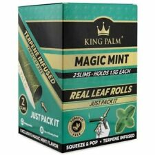 6X KING PALM 3 PACKS OF 2 EACH SLIM ROLLS MAGIC MINT REAL LEAF WRAPS 1.5G  picture