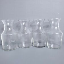 Vintage USAir Airlines Cocktail Decanter Bud Vase 6 Ounce Libbey Glass Set of 4 picture