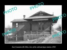 OLD 8x6 HISTORIC PHOTO OF EAST CUMMINSVILLE OHIO THE RAILROAD DEPOT c1920 picture