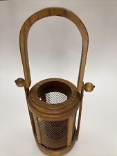 Hand Crafted Oak And Brass Lantern picture