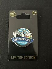 SEA WORLD ORLANDO FLORIDA WELCOME BACK PIN NEW ON CARD LIMITED EDITION 300 picture