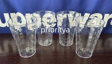 Tupperware Ice Prism Tumbler 475ml / 2 cups Set of 4 Crystal Clear New picture