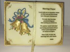 Vintage Marriage Prayer Sculpture Decorative Book Religious Decor picture