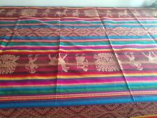Peruvian blanket in wool different colors Andean community Puno picture