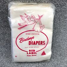 Vintage Baby Diapers Cloth Birdseye Red Label Delta 12  27