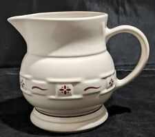Longaberger Pottery Woven Tradition Classic Red 64oz Pitcher Retired picture