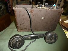 VINTAGE 1950'S COLD WAR ERA SWEDISH MILITARY FIELD PHONE     MADE BY ERICSSON picture