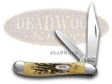 Case xx Knives Peanut Genuine Sambar Stag Handle Stainless Pocket Knife 00048 picture