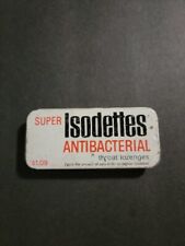 Vintage Super Isodettes Throat Lozenges Sliding Medicine Cabinet Tin picture