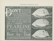 1910 Pearline Soap Best By Test Tablespoon Comparison Vintage Print Ad CO2 picture