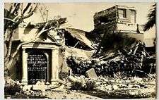 1933 Long Beach CA Jefferson Jr High School Earthquake Destruction Postcard RPPC picture