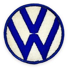 NOS Vtg VOLKSWAGEN Automobile Car Logo Emblem Round Sew-On Patch VW Twill picture