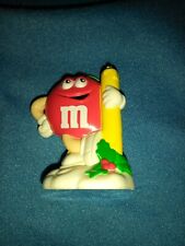 M&M's Christmas Ornament Candy Topper Red With Candle M&M's Collectible picture