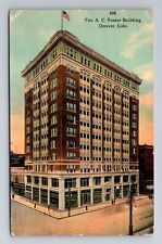 Denver CO-Colorado, the A.C. Foster Building, Antique c1912 Vintage Postcard picture