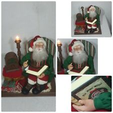 Holiday Creations Animated Santa Illuminated Floor Lamp Musical Radio Rare 1996 picture